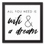 Wifi And A Dream 12x12 Black Framed Canvas