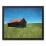 Dark Barn In Field 20x16 Black Framed Canvas