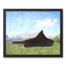 Dark Cabin Mountainside 20x16 Black Framed Canvas