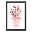 Blush Plant With Love 12x18 Black Framed Canvas