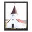 White Simple Church 16x20 Black Framed Canvas