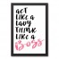 Act Like A Lady 12x18 Black Framed Canvas