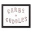 Carbs And Cuddles  14x11 Black Framed Canvas