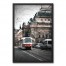 Gray City Bus 20x30 Black Framed Canvas