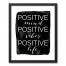 Positive Mind Vibes Life 16x20 Black Framed Canvas