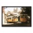 Yellow Railcars 30x20 Black Framed Canvas