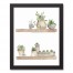 Potted Plants On Shelves 14x11 Black Framed Canvas