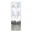 White Tan Tall Abstract 12x36 Canvas Wall Art