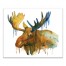 Drippy Watercolor Moose 24x20 Canvas Wall Art