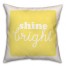 Shine Bright Yellow 18x18 Spun Poly Pillow