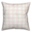 Pink Blue Grid 18x18 Spun Poly Pillow