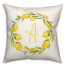Lemon Monogram 18x18 Personalized Spun Poly Pillow