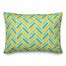 Yellow Blue Herringbone 14x20 Spun Poly Pillow