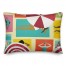 Retro Aerial Beach View 14x20 Spun Poly Pillow