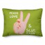 Peace Love Sunshine Green 14x20 Spun Poly Pillow