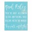 Pool Rules Waves 8x10 Tabletop Canvas