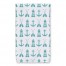 Nautical Icons Teal Tea Towel