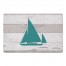 Nautical Planks Boat Teal Textiles
