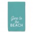 Gone To Beach Teal Tea Towel