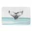 Whale Tail Stripes Bath Mat