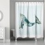 Teal Whale Shower Curtain