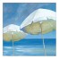 Painted Beach Umbrellas 20x20 Canvas Wall Art