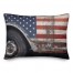 American Flag Pattern Truck 14x20 Spun Poly Pillow