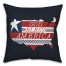 God Bless America Map Outline 18x18 Spun Poly Pillow