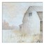 Pink Yellow Barn 30x30 Canvas Wall Art