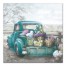 Truckbed Bright Flowers 30x30 Canvas Wall Art