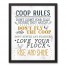 Coop Rules On White Wood 16x20 Black Framed Canvas
