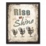 Rise And Shine Roosters 16x20 Black Framed Canvas