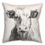 Cow Sketch 18x18 Spun Poly Pillow