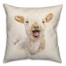 Happy Baby Goat Painting 18x18 Spun Poly Pillow