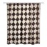 Distressed Black White Tile 71x74 Shower Curtain