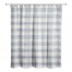 Faded Blue Plaid 71x74 Shower Curtain