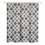 Gray White Wood Fence Pattern 71x74 Shower Curtain