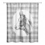 Gray Plaid Cow 71x74 Shower Curtain