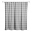 Gray White Plaid 71x74 Shower Curtain