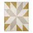 Yellow Gray Barn Star 50x60 Coral Fleece Blanket
