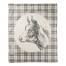 Gray Plaid Cow 50x60 Coral Fleece Blanket