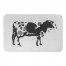 Black Transitional Cow 34x21 Bath Mat