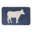 Cow Blue Canvas 34x21 Bath Mat