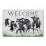 Welcome Cows In Yellow Meadow 27x18 Floor Mat