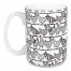 Chicken Sketch Pattern 15 oz Mug