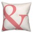 Pink Ampersand 16x16 Spun Poly Pillow