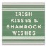 Irish Kisses Shamrock  16x16 Canvas Wall Art