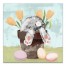 Bunny in Pot alt colors  16x16 Canvas Wall Art
