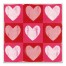 Loose Heart Squares  16x16 Canvas Wall Art