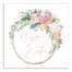 Happy Easter Floral Wreath 16x16 Canvas Wall Art